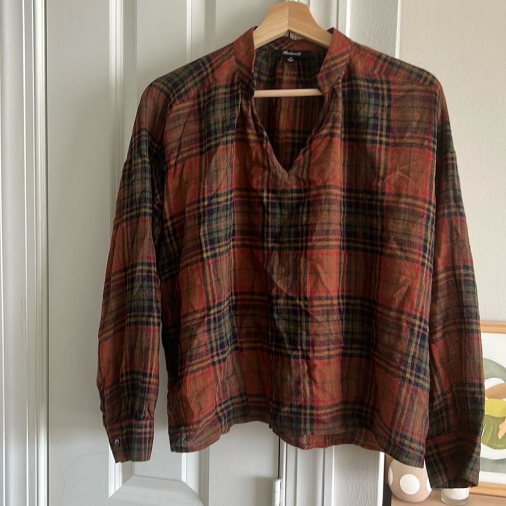 Madewell Plaid Top
